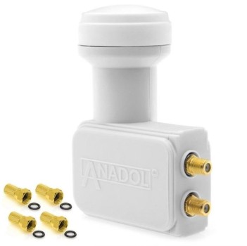 Anadol Gold Line Twin LNB 0.1 dB (inklusive 4 vergoldete F-Stecker)