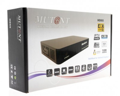 Mutant HD60 4K Linux E2 1x DVB-S2X MultiStream Tuner UHD Sat Receiver