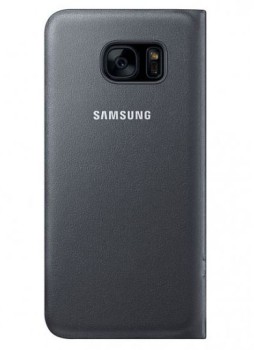 Samsung LED View Book Cover für Galaxy S7 Edge (schwarz)