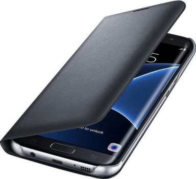 Samsung LED View Book Cover für Galaxy S7 Edge (schwarz)