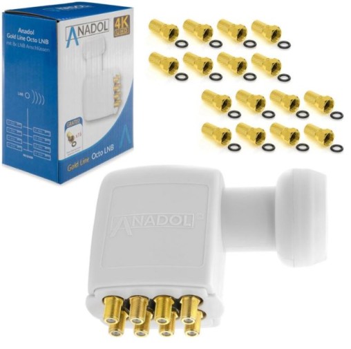 Anadol Gold Line Octo LNB 0.1 dB (inklusive 16 vergoldete F-Stecker)