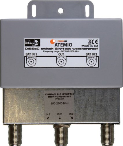 Atemio DiSEqC Schalter 2/1 mit WSG