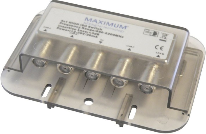 Maximum DiSEqC Schalter 4/1 mit Wetterschutzgehäuse