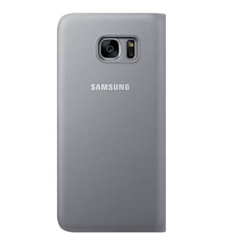 Samsung S-View Book Cover für Galaxy S7 Edge (silber)
